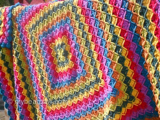 Blue Ombre Crochet Blanket (Free Pattern) - Crafting Each Day